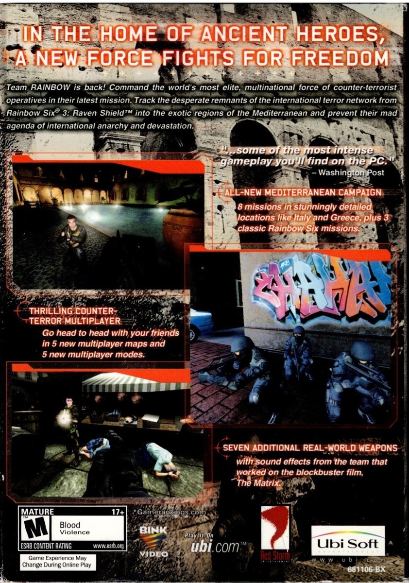 レインボーシックス3レイブンシールド(拡張パック)Athena Sword(英語版) Tom Clancy's Rainbow Six 3: Athena Sword (PC, 2004) for sale
