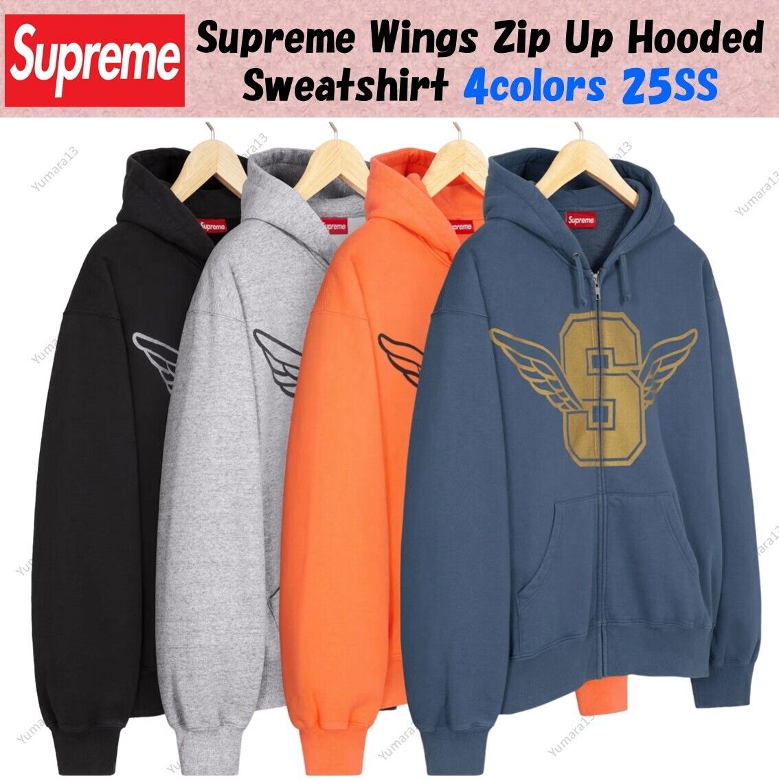 Supreme Wings Zip Up Hooded Sweatshirt 4colors 25SS | eBay Supreme Wings Zip Up Hooded Sweatshirt 4colors 25SS | eBay