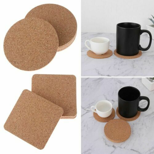 Kork-Untersetzer Quadratisch (10 Stück) – 10 X 10 Cm, Rutschfeste Unterlage Für Gläser & Töpfe