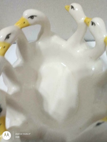 Holland Mold Ceramic Ducks in Circle - Gaggle of Geese Bowl, Candy Dish Planter - Picture 5 of 6