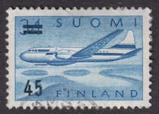 FINLAND  1959 Airmail-Overprinted. Good Used   (p303)