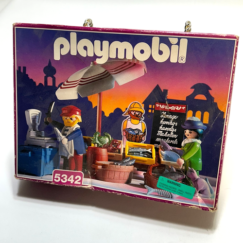 NIB Playmobil 5342 Victorian Fish Market Set 1996 Brand New | eBay