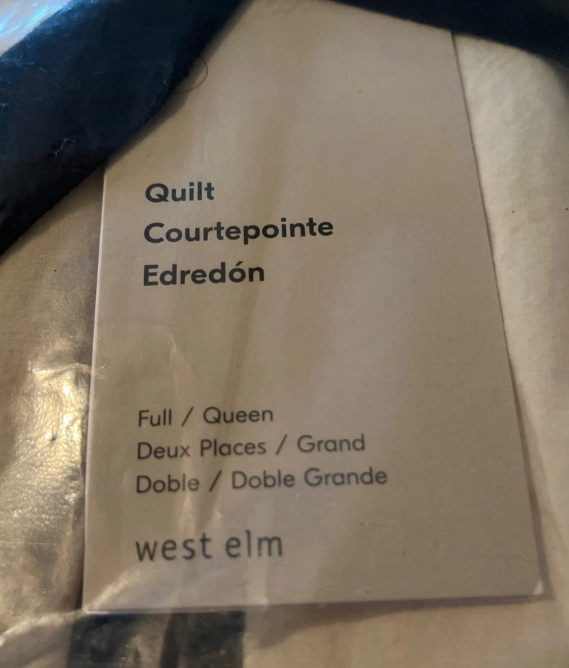 Edredón Edredón Europeo West Elm Nuevo con Etiquetas Completo/Reina Algodón Orgánico Fácil Cuidado Foto 2 de 4