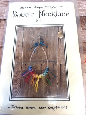 Marinda Designs Colorful Bobbin Necklace Craft Kit Rainbow Ribbon Jewelry Diy