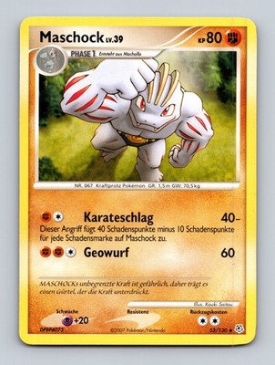 TCG Pokemon Karte Maschock DP 53/130 DE Kouki Saitou Diamond & Pearl