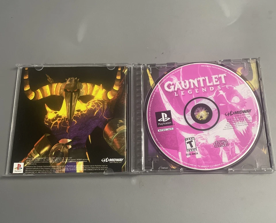 Gauntlet Legends (Sony PlayStation 1, 2000) Black Label w/ manual and case - Image 2 of 4