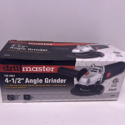 Drill Master 60625 4 1/2'' Angle Grinder 4.3 Amp 11k Rpm  Electric Corded