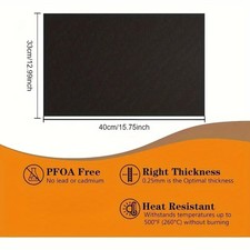 1 Pc Thick Heavy Duty Non Stick Teflon Oven Liners Mat, 12.9"x 15.7" BPA and PFO