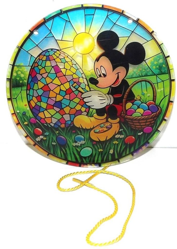 Disney MCKEY MOUSE EASTER EGG HUNTING SUNCATCHER 6" Window Art
