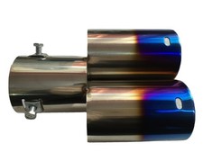 Dual Tip Exhaust Pipe for Car Upgrade Replacement High Flow Muffler Modification