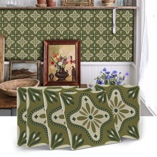 12Pcs -Adhesive Wall Tile, Peel and Stick Kitchen Backsplash 5.9x5.9 inch Dec...