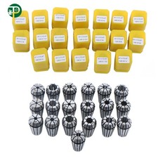 19PCS ER16 Collet Set Complete Sizes Including all 16th 32nds  64th