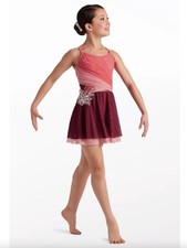 Weissman No Right To Love You Burgundy Pink Lyrical Dance Dress MC 15120 Solo
