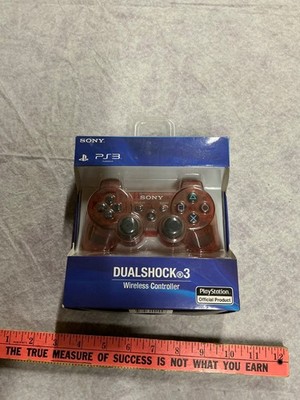 Official PlayStation 3 PS3 Dual Shock Controller Clear Crystal Cosmic Red 