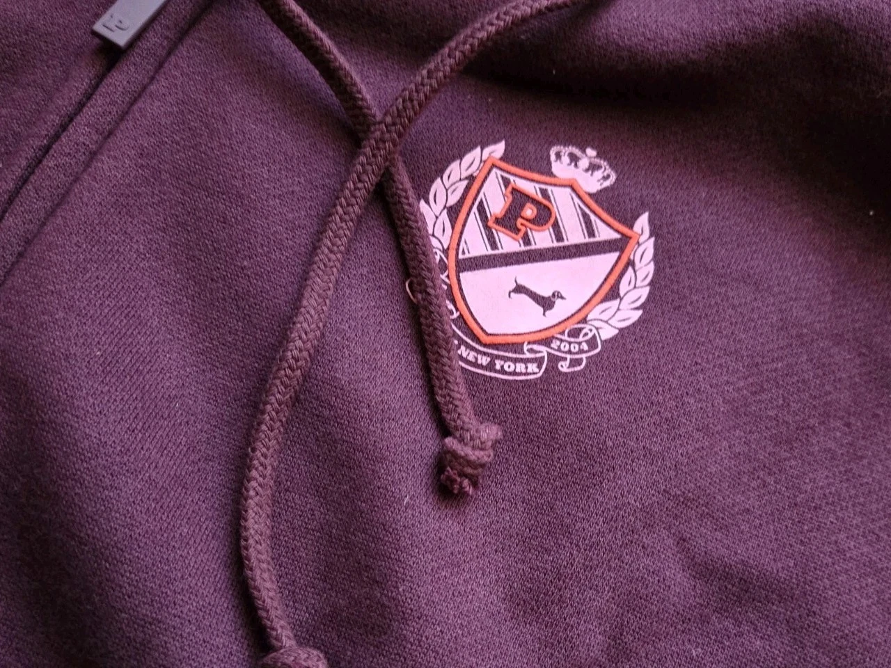 UNDERCOVER Felpa con cappuccio e zip Victorias Secret ROSA campus cane XL Wild Rose nuova con etichette