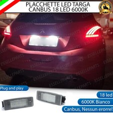 PLACCHETTE A LED LUCI TARGA 18 LED SPECIFICHE PEUGEOT 208 6000K NO ERROR