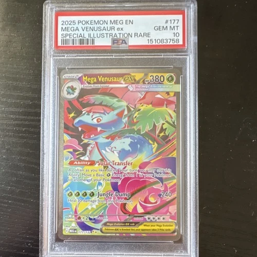 Pokémon Mega Venusaur ex Me01 Mega Evolution Special Illustration Rare PSA 10
