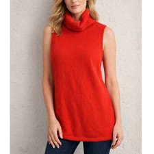 THE ROW Leona Wool Cashmere Sleeveless Turtleneck