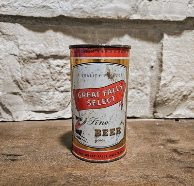 Early 12oz. Great Falls Select Fine Beer flat top beer can, Great Falls Montana