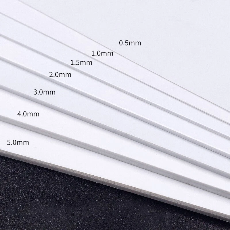 ABS Kunststoffplatte -Weiße -Stärken 0,5mm 1, 1,5,2 ,3 ,4, 5mm Kunststoffplatte - Bild 4 von 4