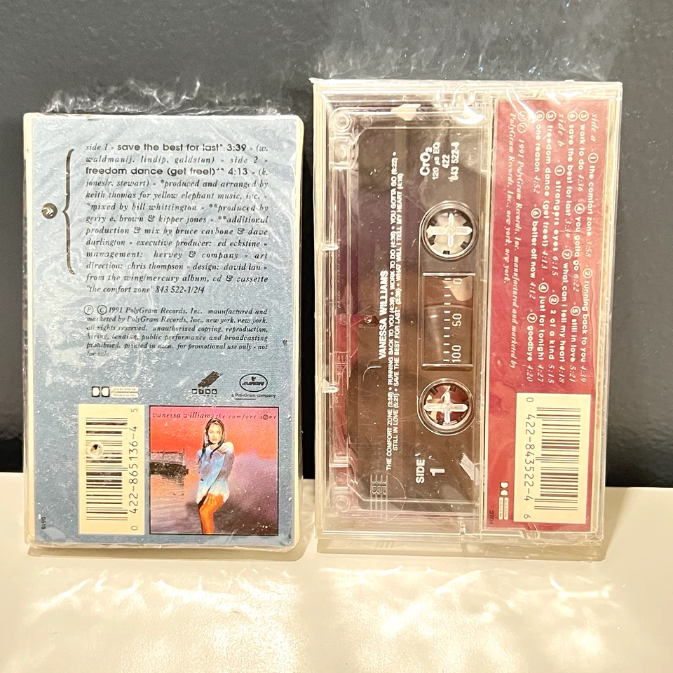 Lot of 2 Vanessa Williams Cassettes The Comfort Zone, Save The Best New/Sealed - Image 4 of 4