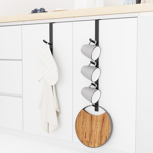 Heavy Duty Over The Door Hooks, Space-Saving Vertical Door Hanger for Towels,... - Picture 6 of 7