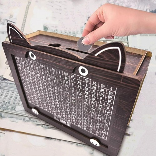 Wooden Savings Box Piggy Bank Detachable Birthday Gift Practical Retro Design - Picture 7 of 7