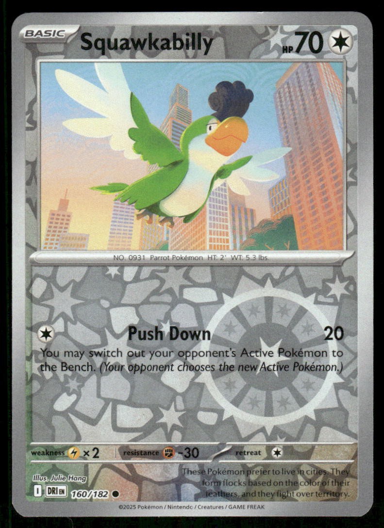 Squawkabilly 160/182 - Destined Rivals - Reverse Holo Common NM