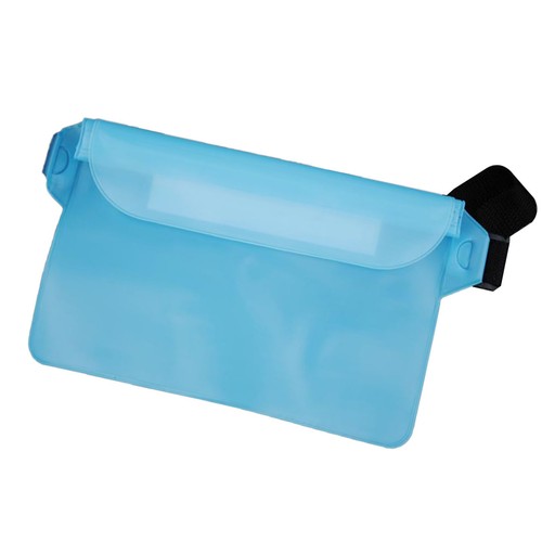 (Light Blue)Waterproof Pouch With Waist Strap PVC Three Layer Sealed HG - Zdjęcie 8 z 12