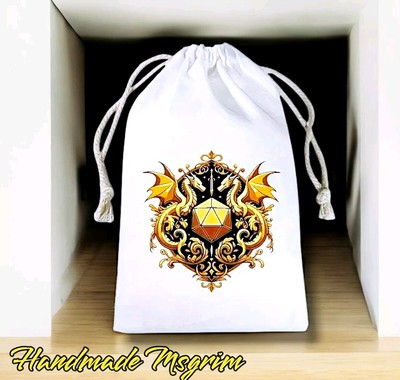 Dice Bag DND Dragon Dice Storage Dungeons Dragons D20 Dice Pouch 