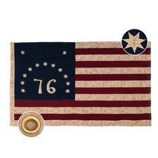 Vintage Bennington '76 13-Star American Flag 3x5 ft Cotton — listing 3