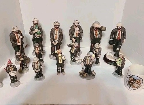 Lot Of 16 Emmett Kelly Clown Figurines, 1cup Made In 80's #45 - Bild 4 von 23