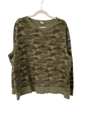 Amazon Essentials Camo Pullover Sweatshirt Size XXL French Terry Fleece Relaxed