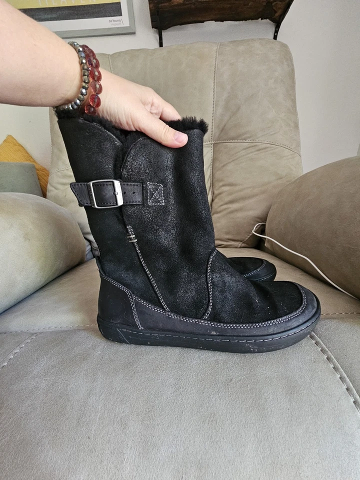 Birkenstock Woodbury Black Suede Warm Fur Boots SZ EU 39 US 8.5 - Image 3 of 4