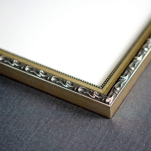 14x42 Frame Silver Solid Wood Picture Frame Width 1.125 Inches | Interior Frame - Picture 2 of 9