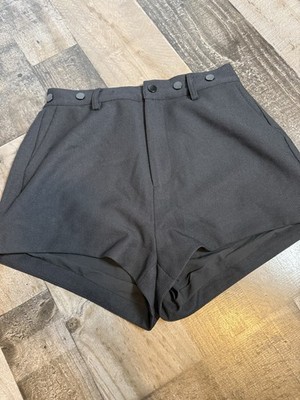 Nonchalant Label Zehra Shorts Black Tailored High Rise Minimal Chic NWT XS