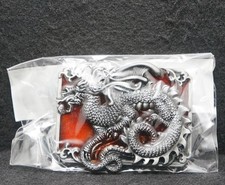 WL11120 NOS VINTAGE 2000s  CHINESE DRAGON  MYSTICAL ANIMAL MENS BELT BUCKLE