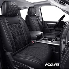 Car Seat Covers for Dodge Ram Fit 2009-2026 1500 2010-2026 2500 Black Full Set