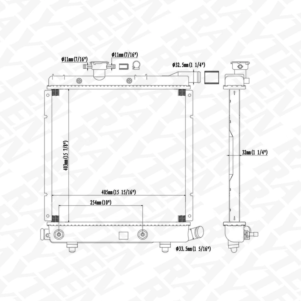 AT Radiator For Town & Country Grand Caravan Grand Voyager 2.5 L4 3.0 3.3 V6 - Imagem 3 de 3