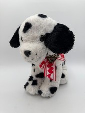 Walmart Dalmatian Dog Plush Black White 11" Puppy Love Red Heart Bow Valentines