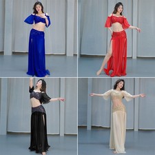 Belly Dance Clothes Top Skirt Set Oriental Dance Costume Lady Stage Performance