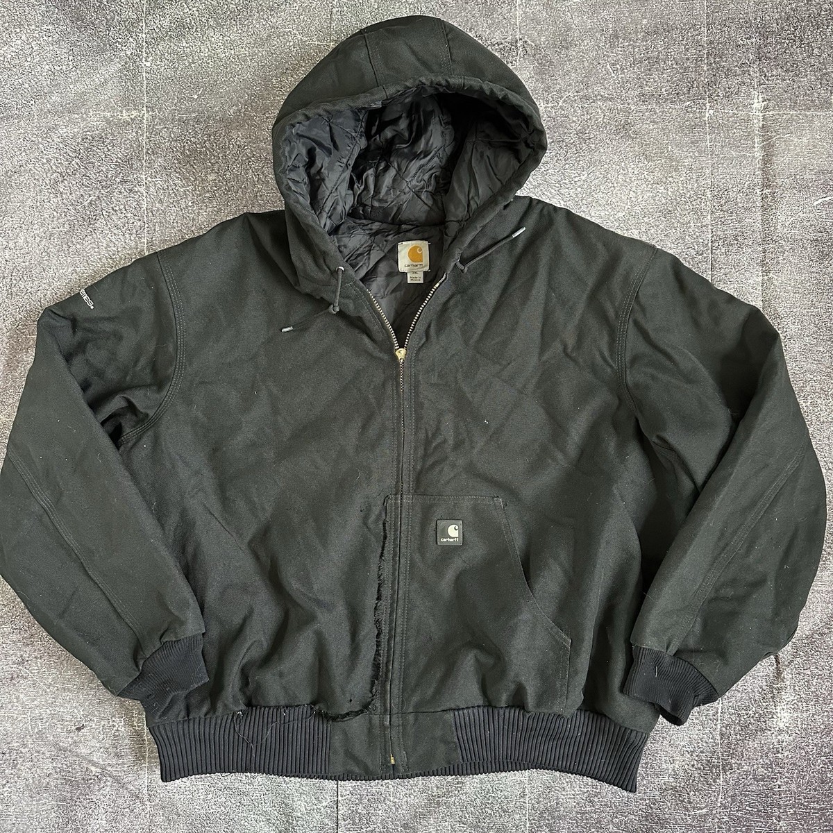 Men's Carhartt J133 Yukon Extremes Black Active Zip Up Canvas Work