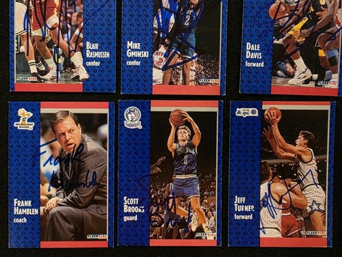 1991-92 Fleer Basketball Signed Card Lot (15) Autograph No Duplicates - Picture 5 of 6