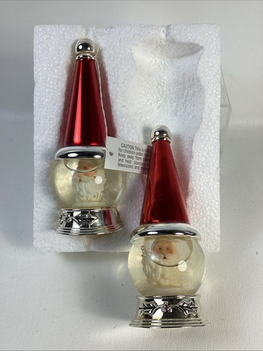 Neiman Marcus Towle Argentieri Babbo Natale Globo di Neve Sale e Pepe Set 5" NUOVO - Foto 2 di 11