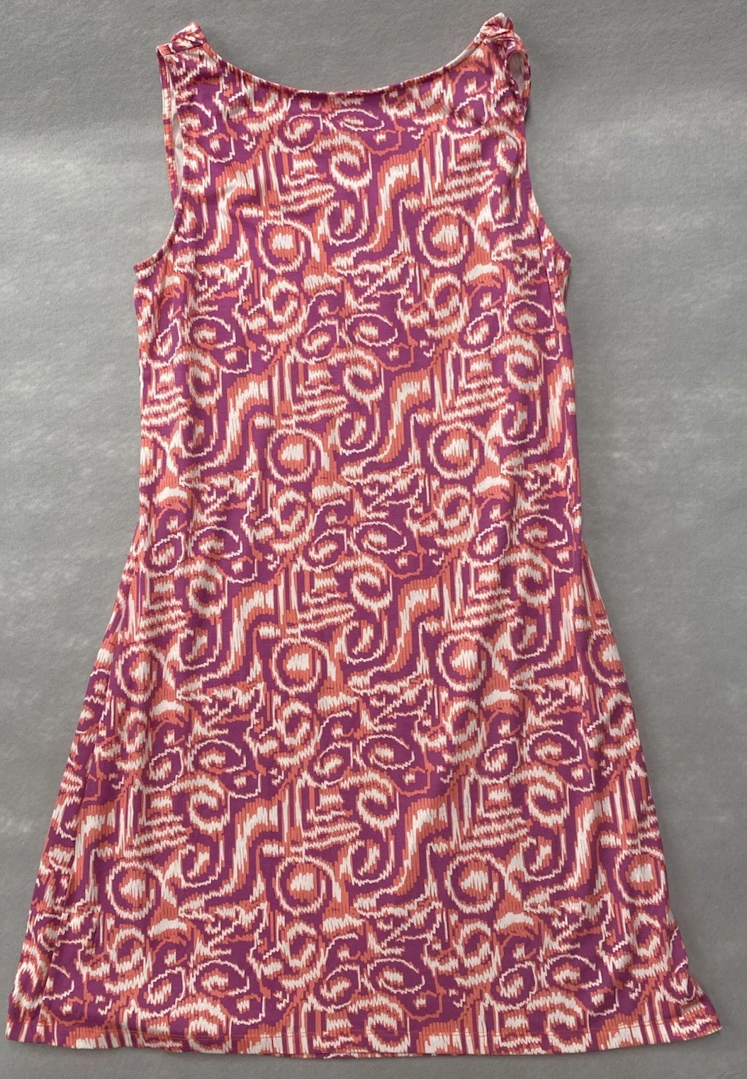 UNDERCOVER Abito Title Nine Breeze scollo cappuccio rosa viola astratto L outdoor atletico