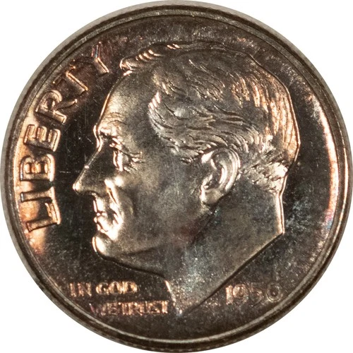 1950 PROOF ROOSEVELT DIME - CH/GEM PROOF AND PRETTY! ORIGINAL!