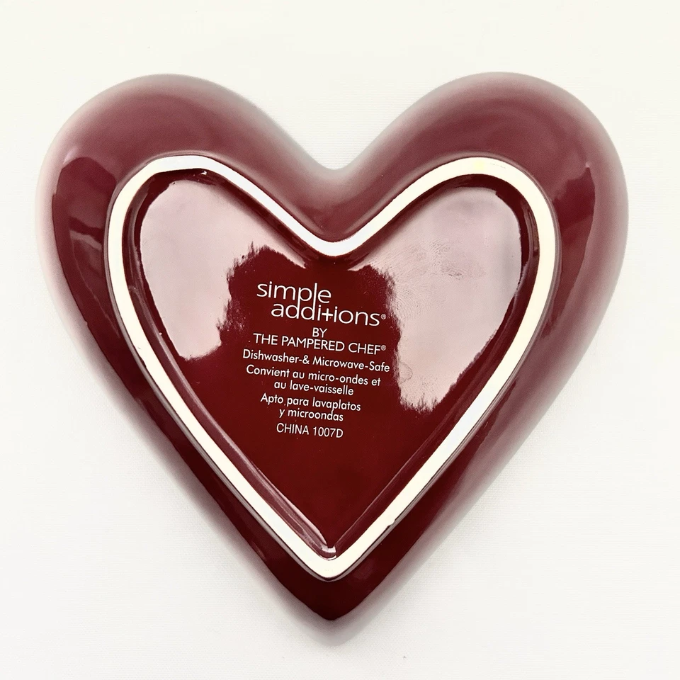 The Pampered Chef Simple Additions Heart Dish #2076 NEW w/ Box - Image 3 of 4