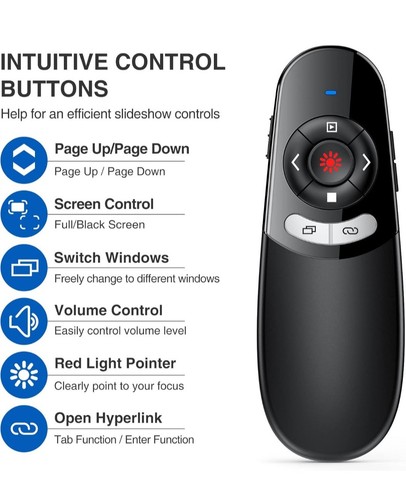 DINOSTRIKE 2 in 1 Type C and USB Presentation Clicker Powerpoint, Free Shipping! - Picture 3 of 7