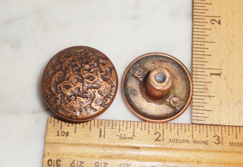 11 Amerock Kupfer Kolonial gehämmert Schublade Schrank Zugknöpfe Vintage 1 1/4 Zoll - Bild 4 von 4