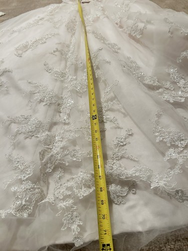 Casablanca Strapless Wedding Gown Sz 4 Beads, Satin, Tule, Lace Ivory EC PD $900 - Picture 10 of 14